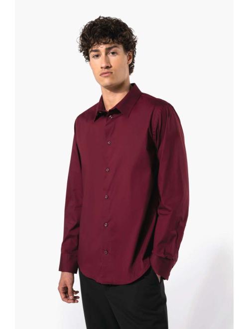 LONG-SLEEVED COTTON/ELASTANE SHIRT