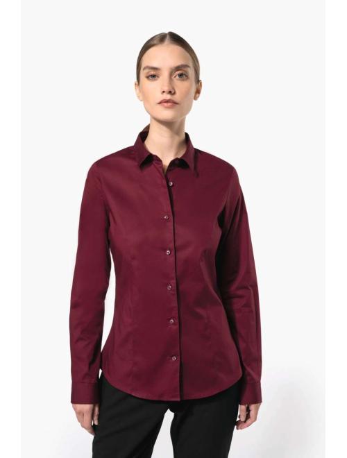LADIES' LONG-SLEEVED STRETCH SHIRT