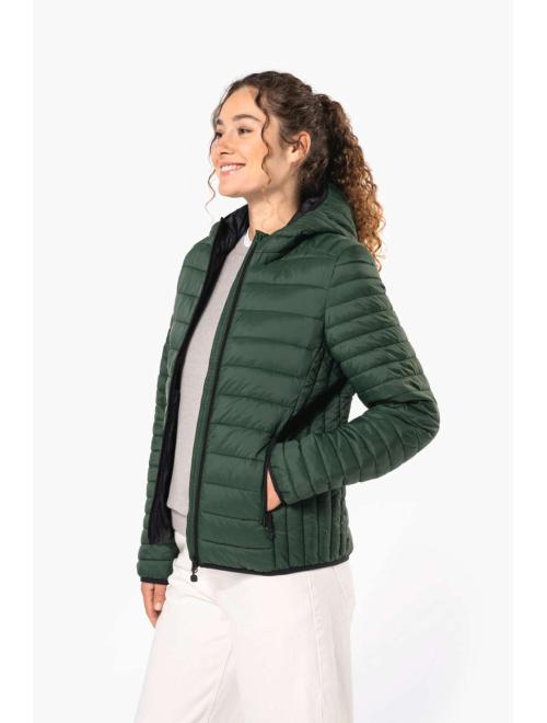 LADIES' LIGHTWEIGHT HOODED PADDED JACKET LADIES' LIGHTWEIGHT HOODED PADDED JACKET