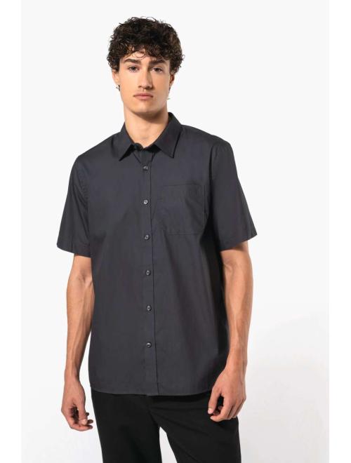 MEN'S SHORT-SLEEVED COTTON POPLIN SHIRT
