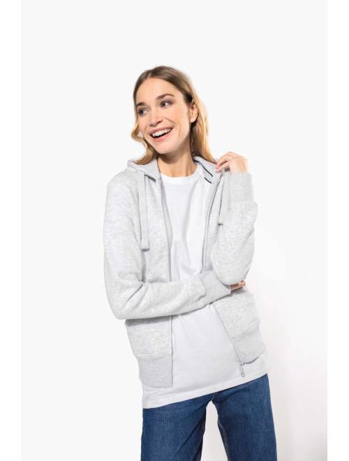 LADIES' FULL ZIP HOODED SWEATSHIRT
