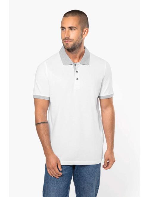 MEN'S TWO-TONE PIQUÉ POLO SHIRT MEN'S TWO-TONE PIQUÉ POLO SHIRT