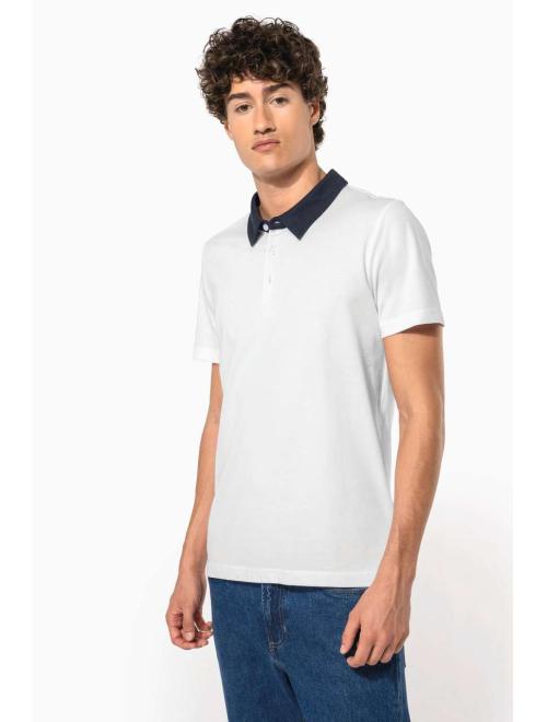 MEN'S TWO-TONE JERSEY POLO SHIRT MEN'S TWO-TONE JERSEY POLO SHIRT