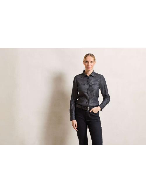 WOMEN'S JEANS STITCH DENIM SHIRT