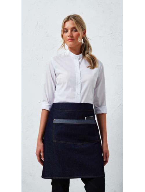 'DOMAIN' CONTRAST DENIM WAIST APRON