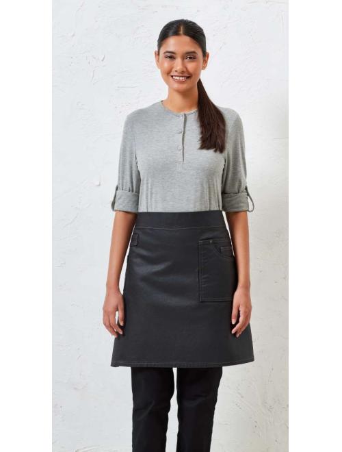'DIVISION' WAXED LOOK DENIM WAIST APRON