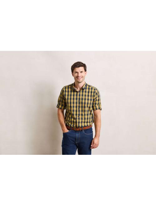 'MULLIGAN' CHECK - MEN'S LONG SLEEVE COTTON SHIRT