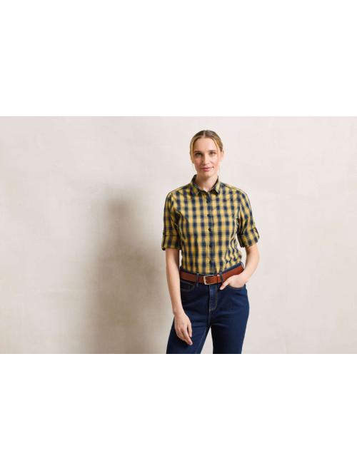 'MULLIGAN' CHECK - WOMEN'S LONG SLEEVE COTTON SHIRT