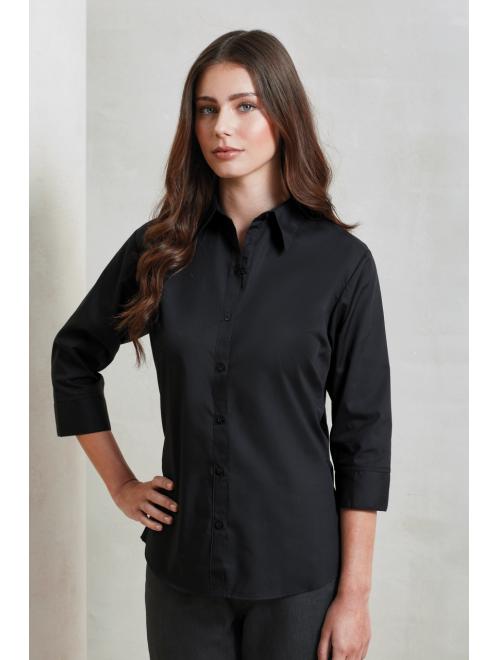 LADIES’ ¾ SLEEVE POPLIN BLOUSE