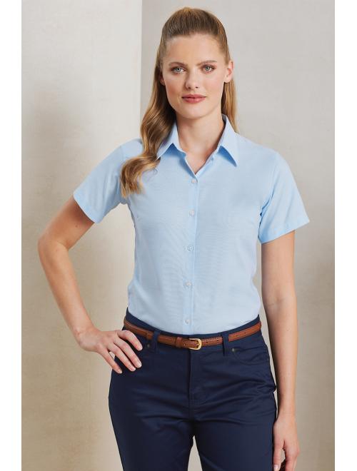 WOMEN'S SHORT SLEEVE SIGNATURE OXFORD BLOUSE