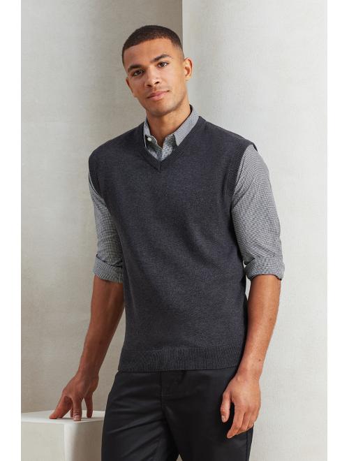 MEN'S V-NECK SLEEVELESS SWEATER