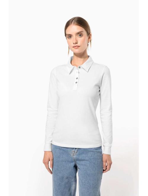 LADIES' LONG SLEEVE JERSEY POLO SHIRT