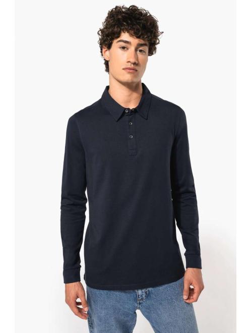 MEN'S LONG SLEEVE JERSEY POLO SHIRT