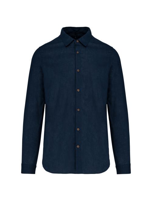 MEN'S LONG SLEEVE LINEN AND COTTON SHIRT