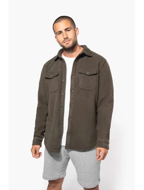 SHERPA-LINED FLEECE OVERSHIRT SHERPA-LINED FLEECE OVERSHIRT