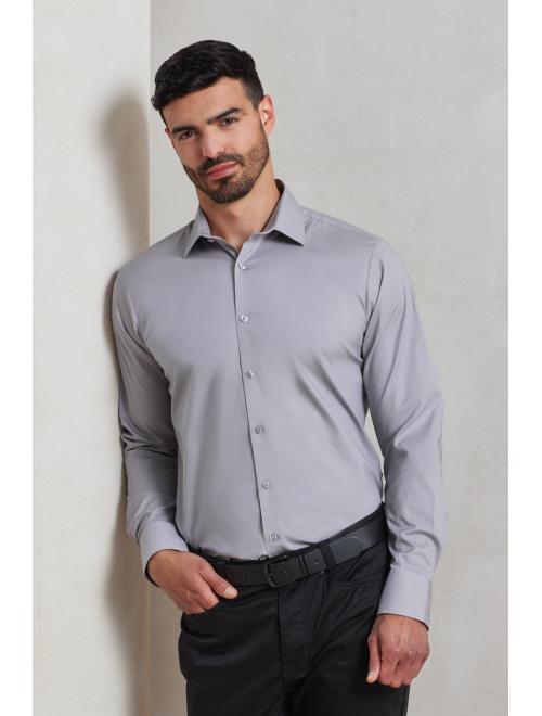 MEN'S STRETCH-FIT COTTON POPLIN LONG SLEEVE SHIRT