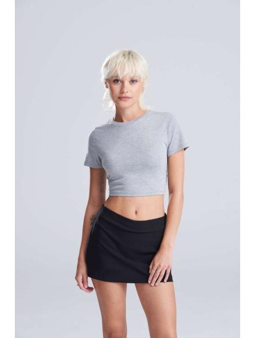 GIRLIE TRI-BLEND CROPPED T