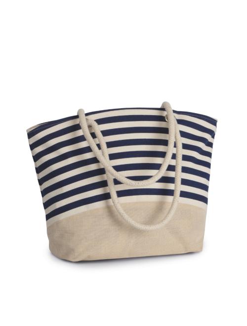 JUTE CANVAS DUFFEL SHOPPING BAG