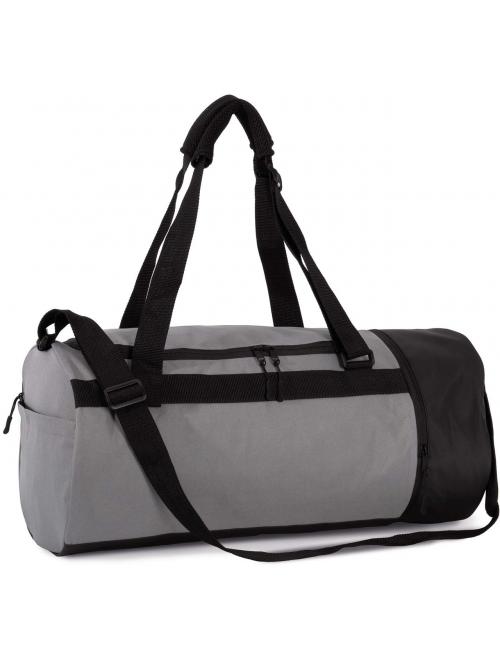 TUBULAR SPORTS BAG WITH SEPARATE SHOE COMPARTMENT