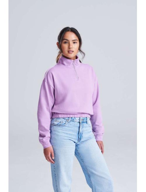 WOMEN'S CROPPED 1/4 ZIP SWEAT
