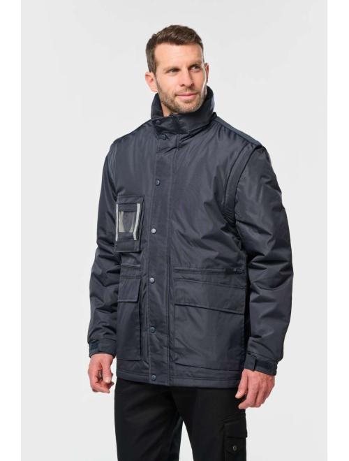 DETACHABLE-SLEEVED WORKWEAR PARKA