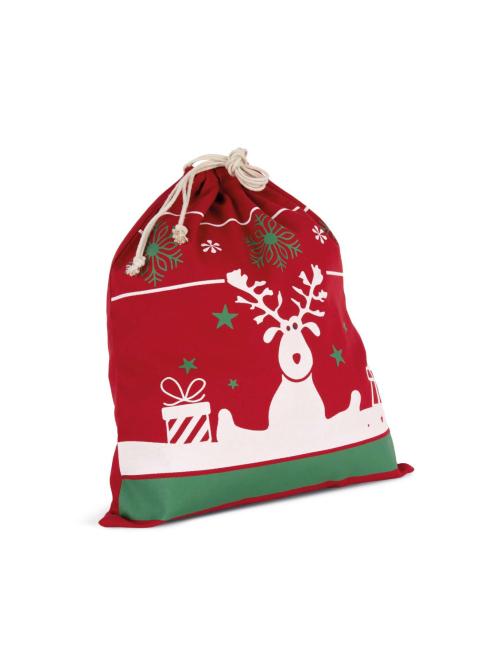 DRAWSTRING BAG WITH CHRISTMAS PATTERNS
