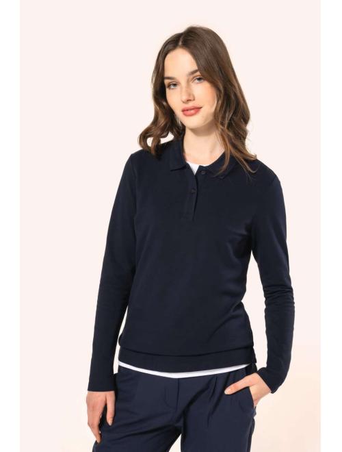 LADIES' LONG-SLEEVED SUPIMA® POLO SHIRT