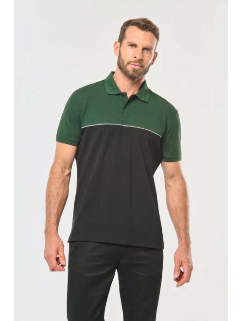 UNISEX ECO-FRIENDLY TWO-TONE SHORT SLEEVE POLO SHIRT