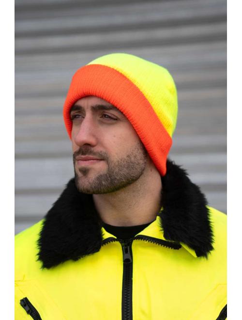 TWO-TONE KNITTED HAT - METZ TWO-TONE KNITTED HAT - METZ