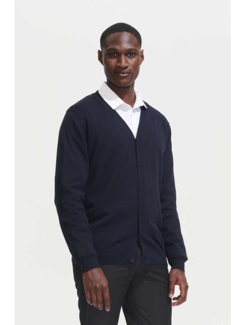 SOL'S GOLDEN MEN - V-NECK KNITTED CARDIGAN