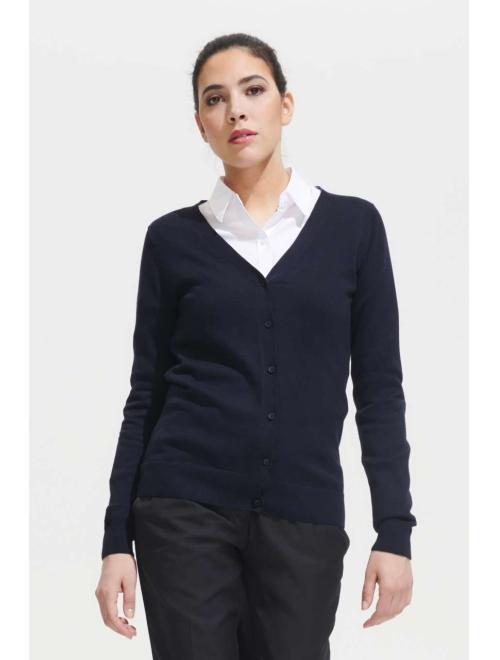 SOL'S GOLDEN WOMEN - V-NECK KNITTED CARDIGAN