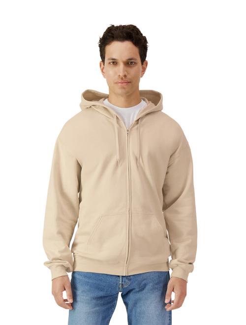 SOFTSTYLE® MIDWEIGHT FLEECE ADULT FULL ZIP HOODED SWEATSHIRT