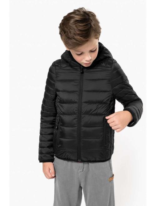 KIDS' LIGHTWEIGHT HOODED PADDED JACKET