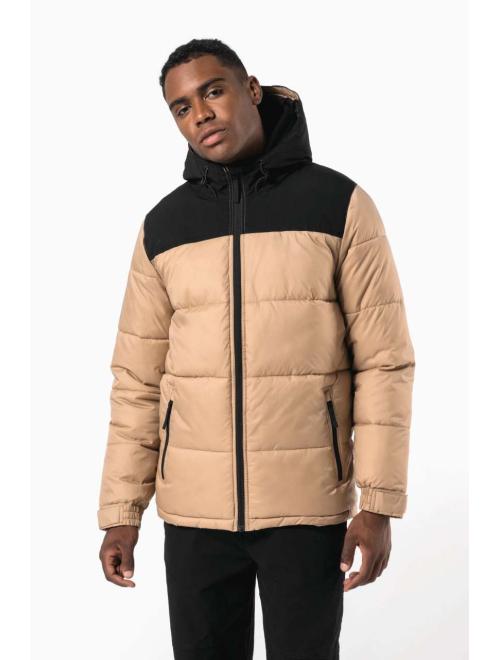 UNISEX BI-TONE PADDED JACKET WITH HOOD