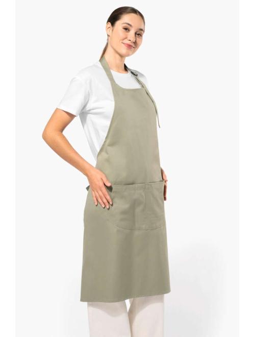 APRON WITH POCKET IN ORGANIC COTTON APRON WITH POCKET IN ORGANIC COTTON