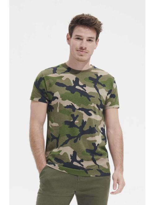 CAMO MEN ROUND COLLAR T-SHIRT