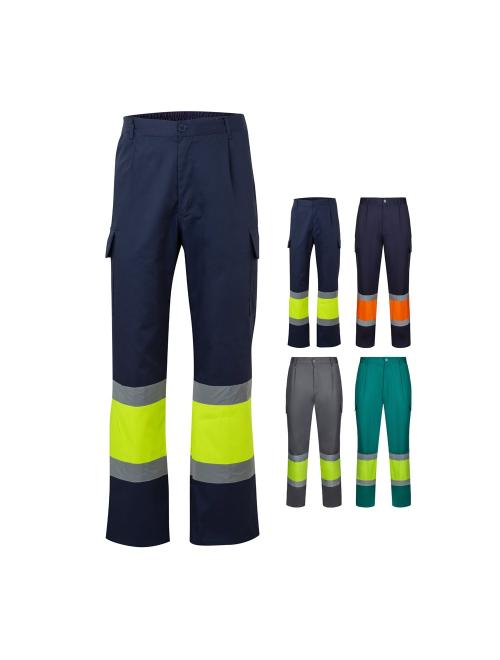 VL ARTEMIS. Kétszínű nadrág, bordázott szövet (190g/m²), pamut (20%) és poliészter (80%)