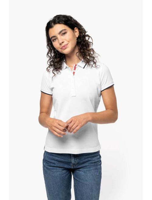 LADIES' SHORT-SLEEVED PIQUÉ KNIT POLO SHIRT