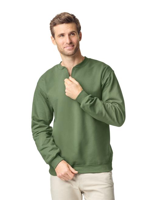 SOFTSTYLE MIDWEIGHT ADULT FLEECE 1/4 ZIP SWEATSHIRT