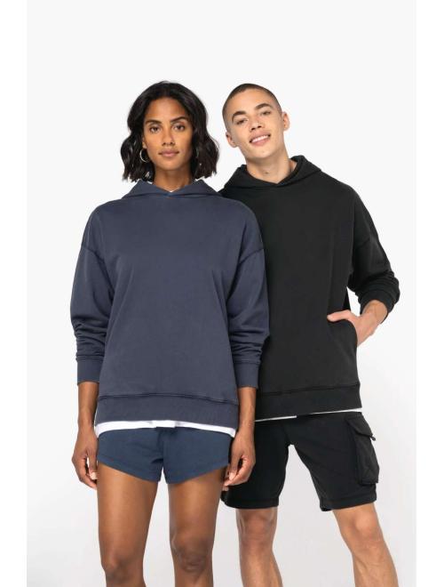 UNISEX WASHED EFFECT OVERSIZE HOODED SWEATSHIRT