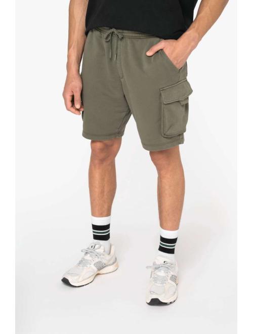 MEN’S FRENCH TERRY WASHED EFFECT CARGO SHORTS