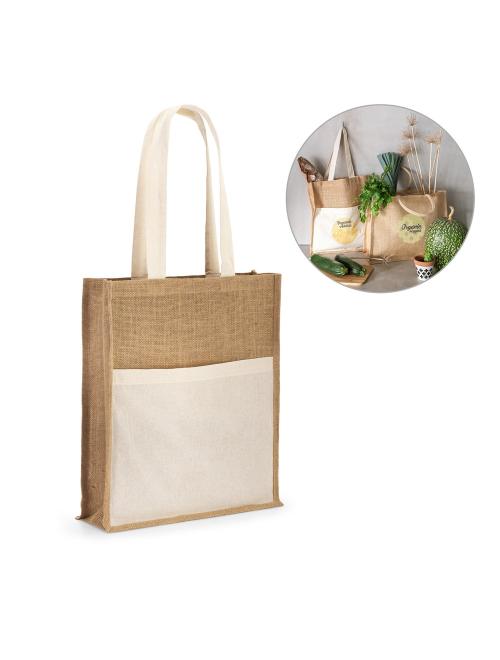 BRAGA. Jutazsák (240 g/m²) és zseb 100% pamutból (140 gm²)