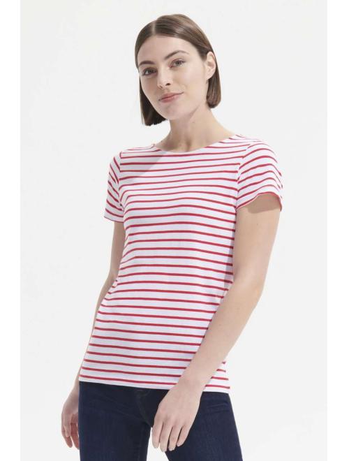 MILES WOMEN ROUND NECK STRIPED T-SHIRT
