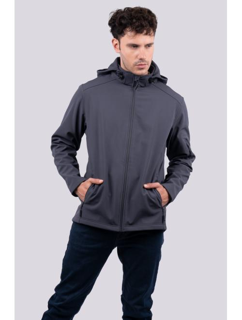 FÉRFI 3 RÉTEGŰ LEVEHETŐ KAPUCNIS SOFTSHELL DZSEKI