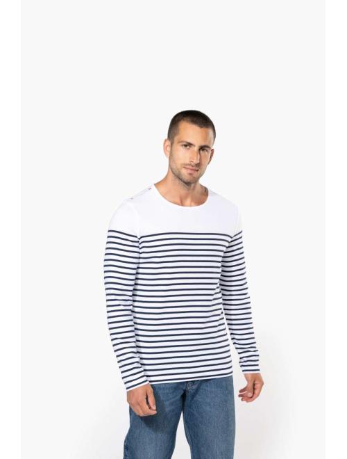 MEN’S LONG-SLEEVED BRETON STRIPE TOP