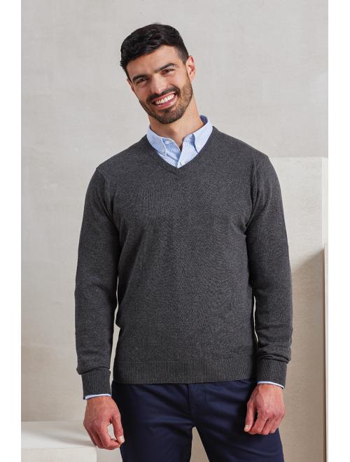 MEN'S KNITTED V-NECK SWEATER
