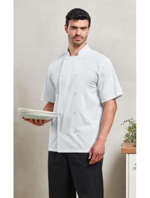 CHEF'S SHORT SLEEVE STUD JACKET CHEF'S SHORT SLEEVE STUD JACKET