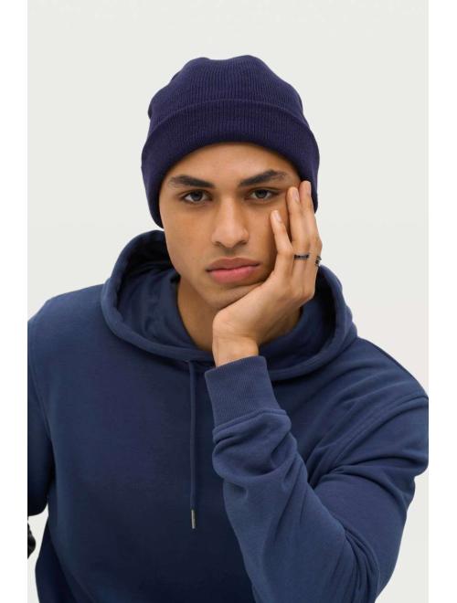 PITTSBURGH - SOLID-COLOUR BEANIE WITH CUFFED DESIGN