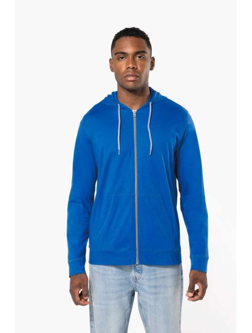 LIGHTWEIGHT COTTON HOODED SWEATSHIRT