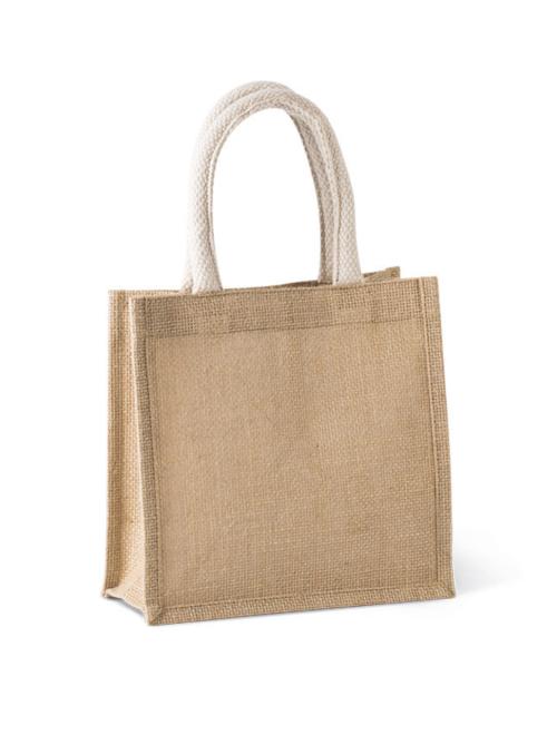 JUTE CANVAS TOTE - SMALL